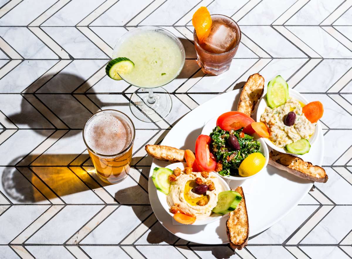 Trio of Spreads with Truva Cocktails