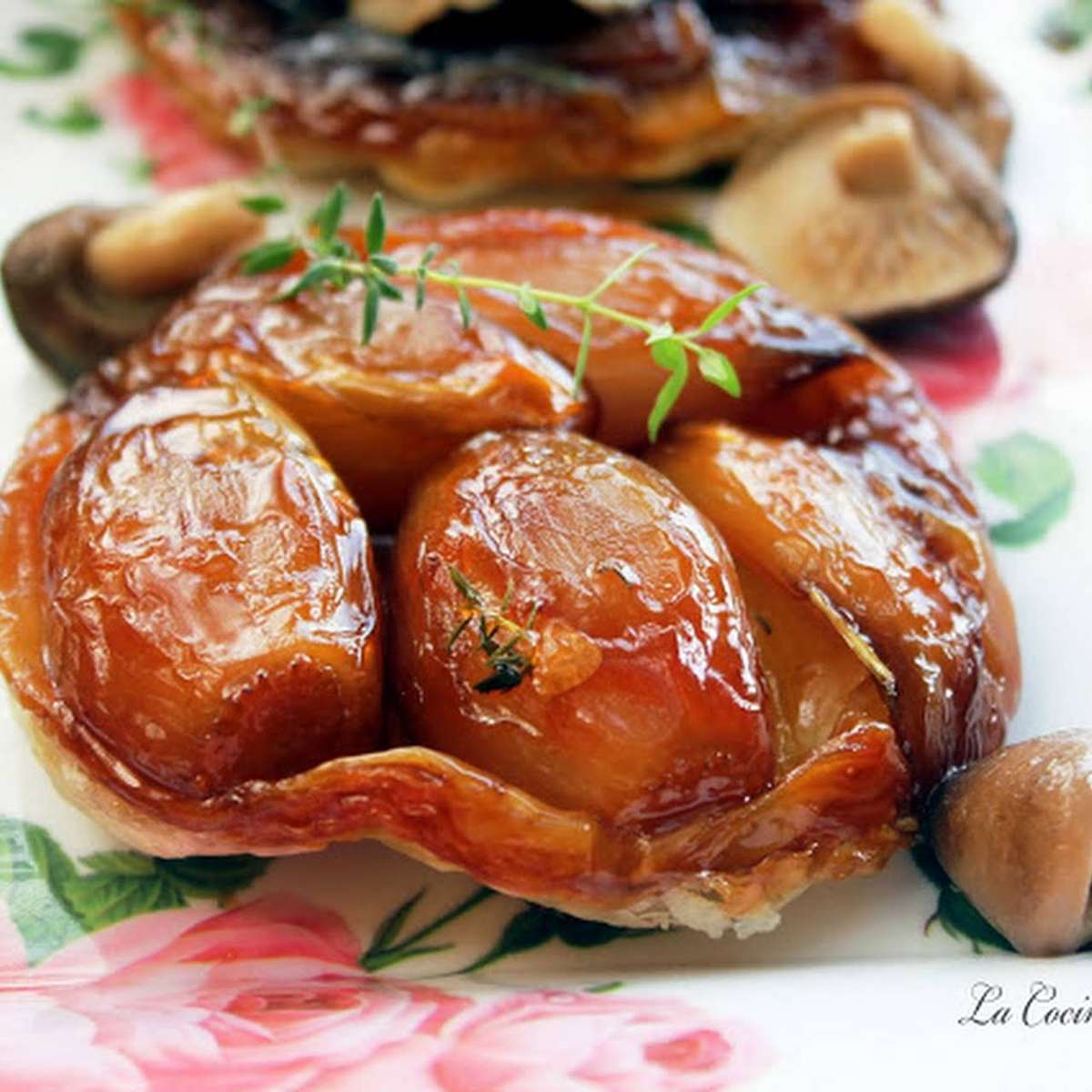 Upside-down Mushroom tart