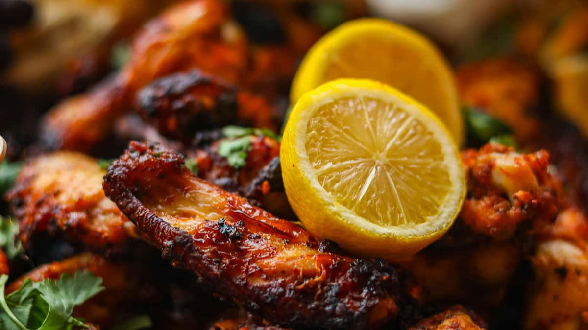 Meat with lemons