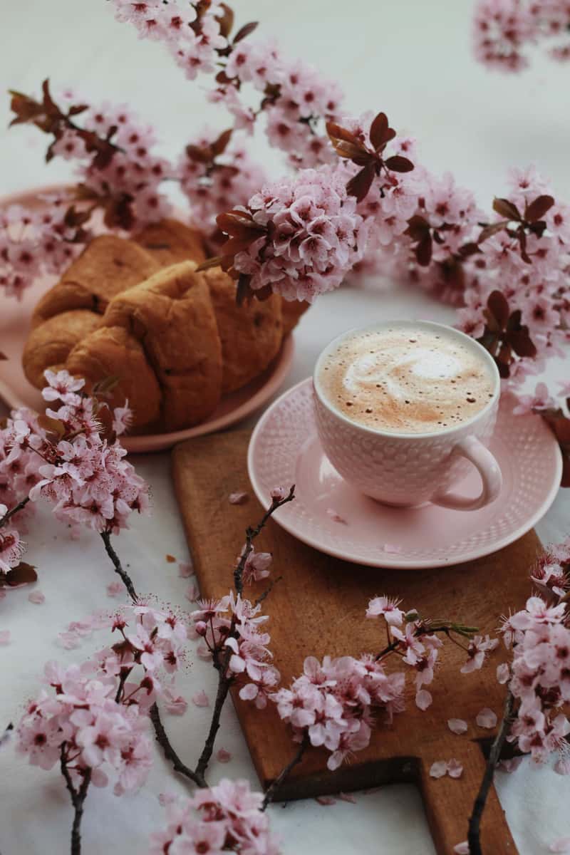 coffee and flowers
