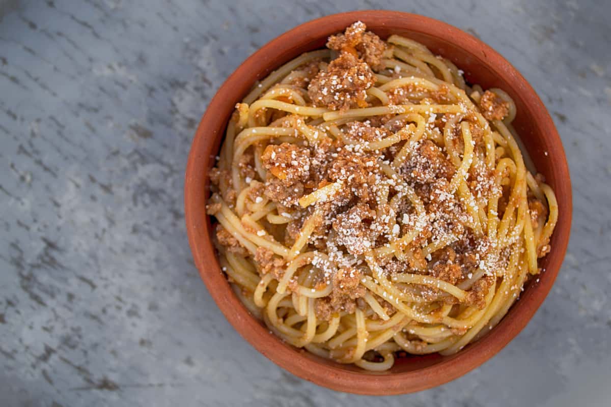 spaghetti with parmesan