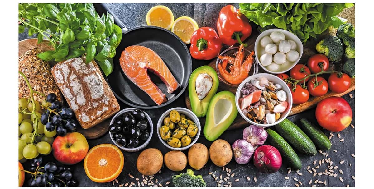 Variety of healthy food ingredients