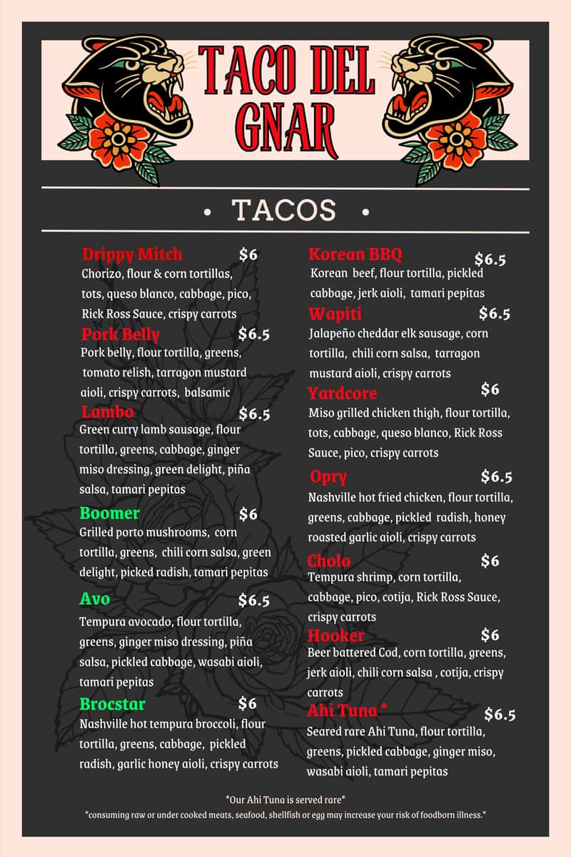 2026 Menu