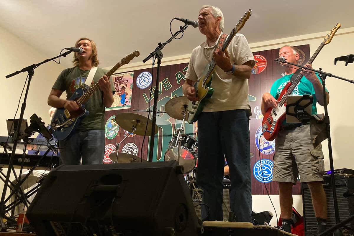 musicians playing on stage