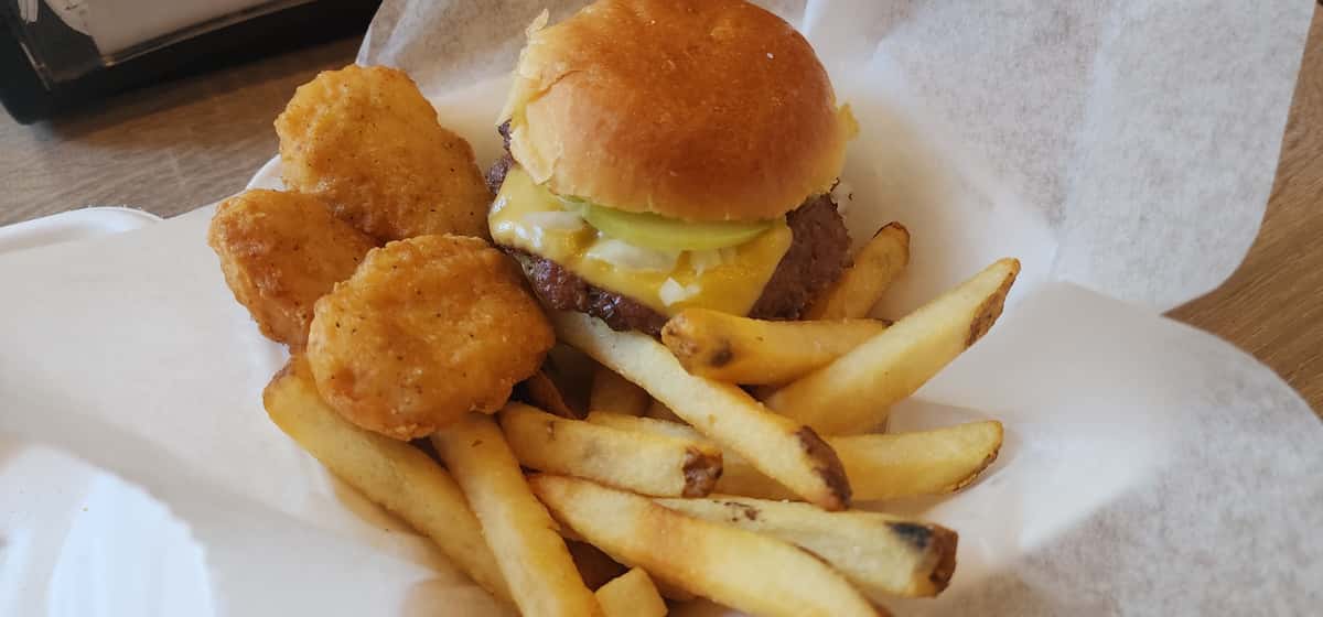 burger and fries