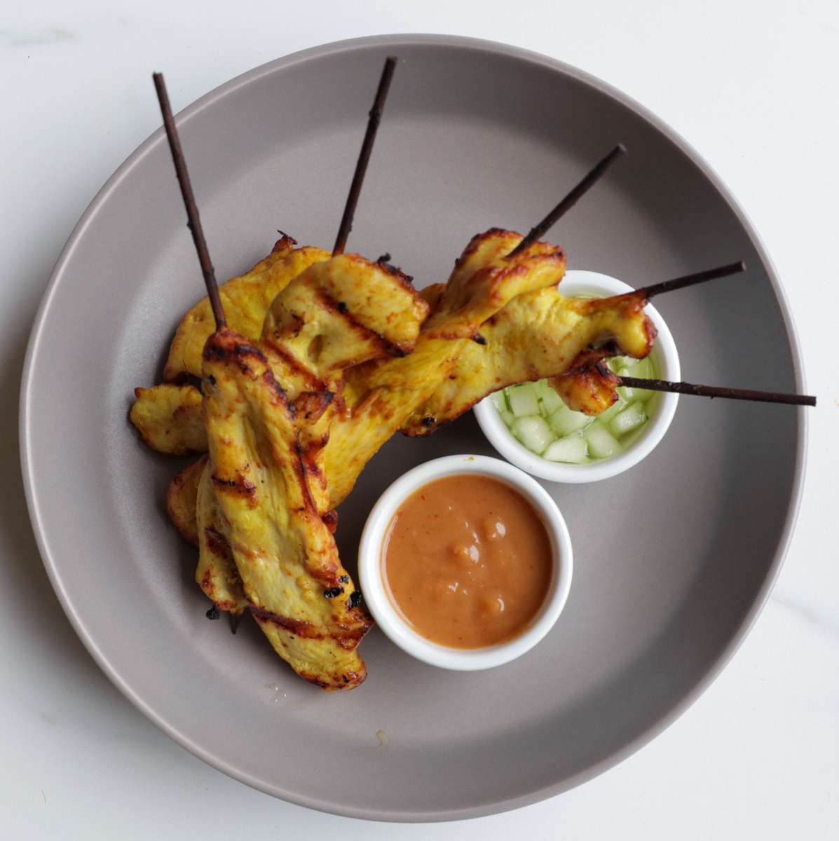 Thai Peanut Butter Thai Chicken Satay Skewers Recipe Satay (4) Moo