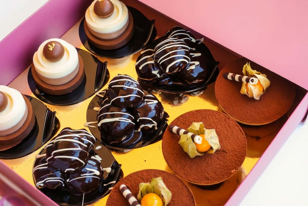 Box of desserts