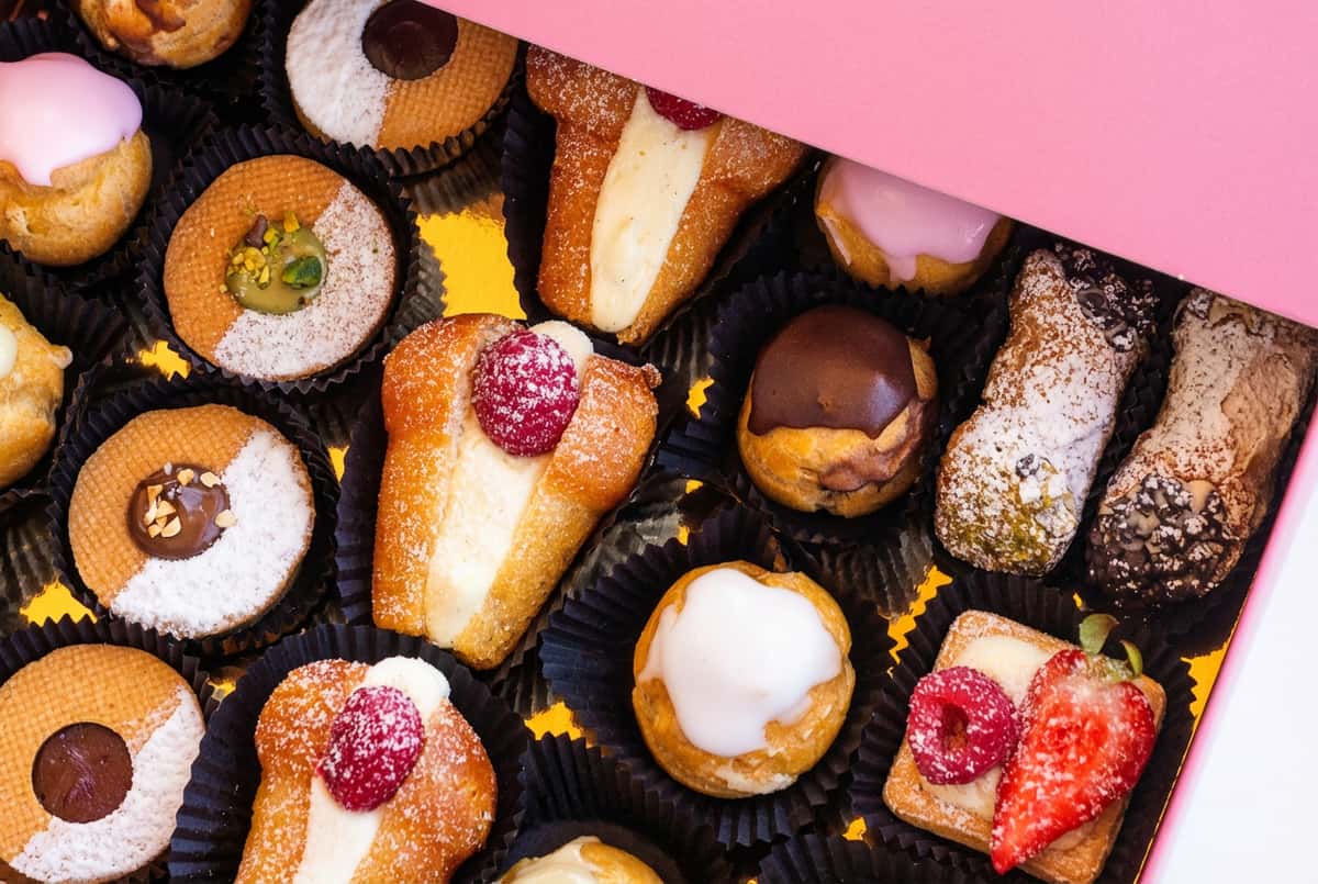 Variety of desserts