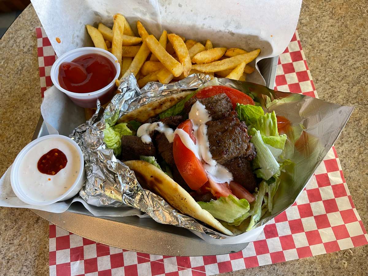 gyro and fries