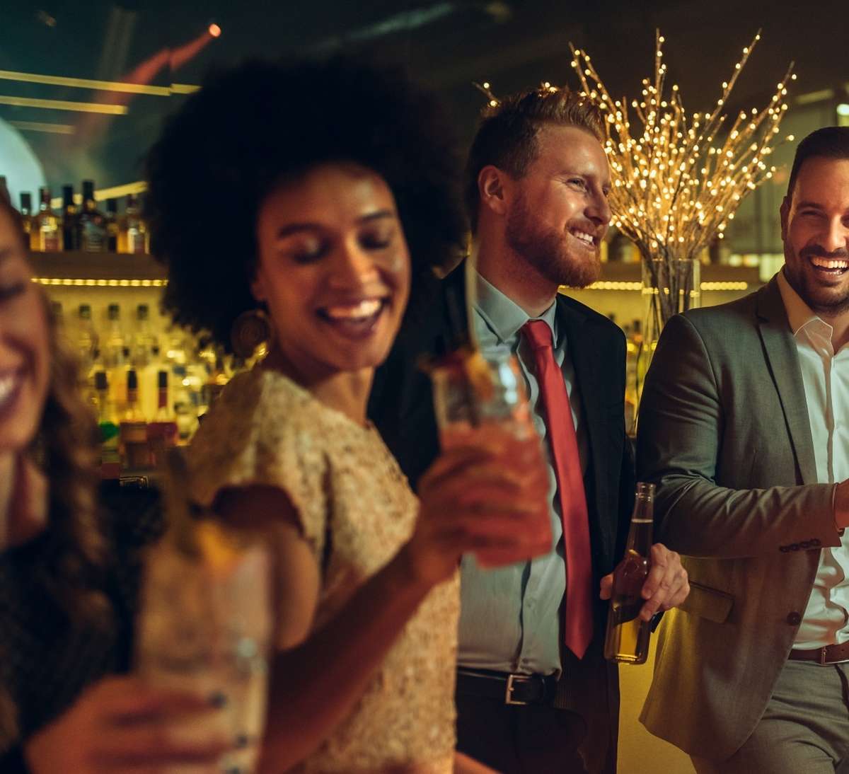 People enjoying cocktails