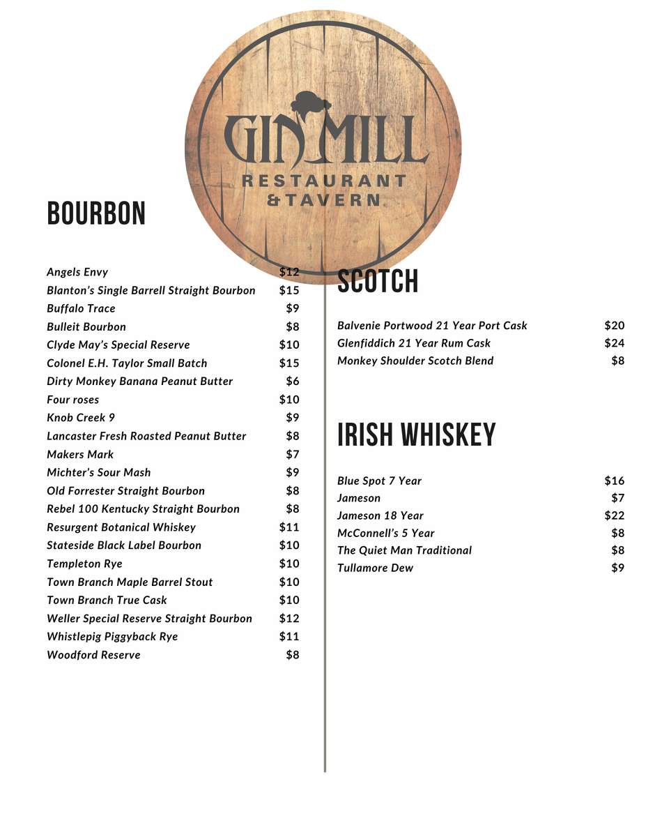 New Bourbon & Whiskey List
