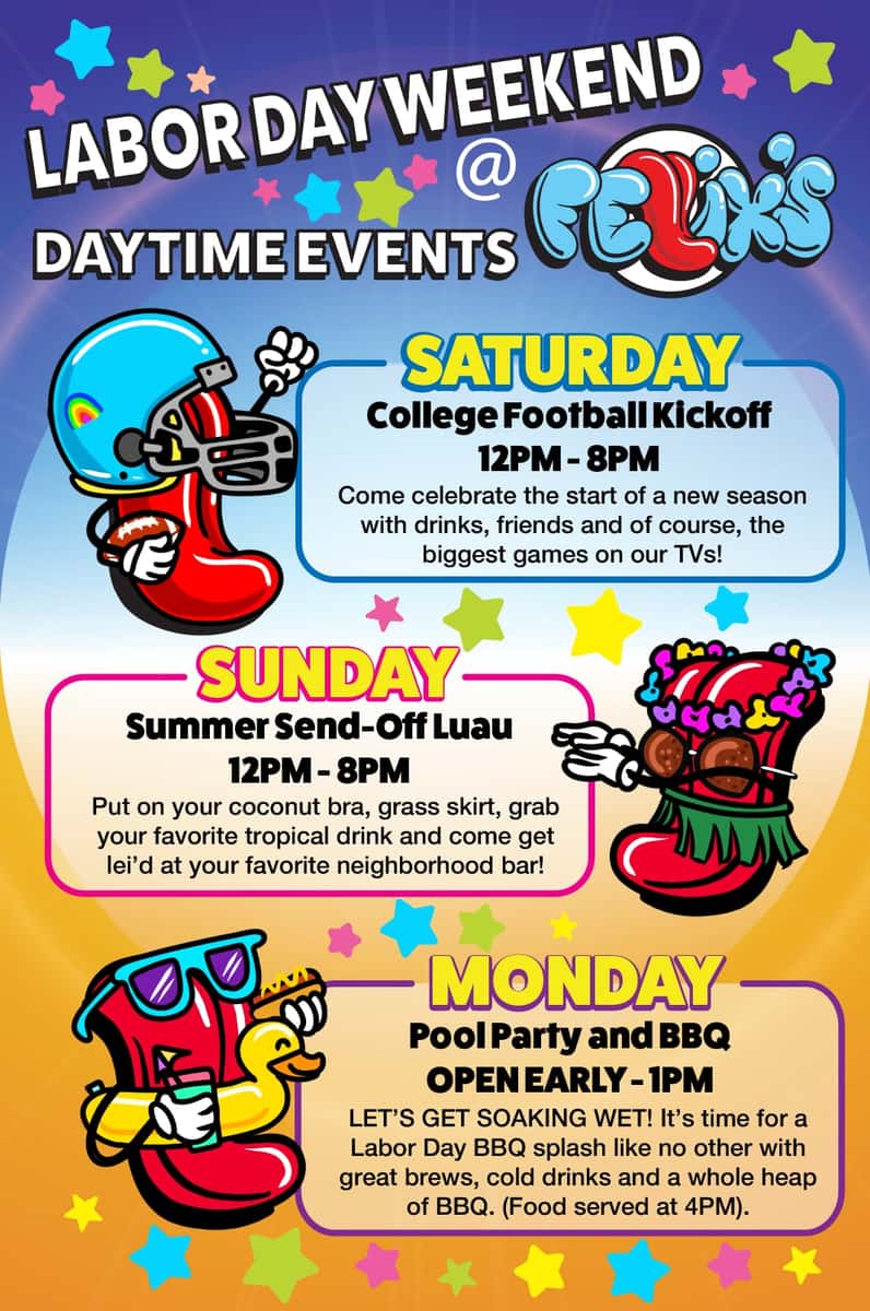 Labor day weekend flyer daytime events