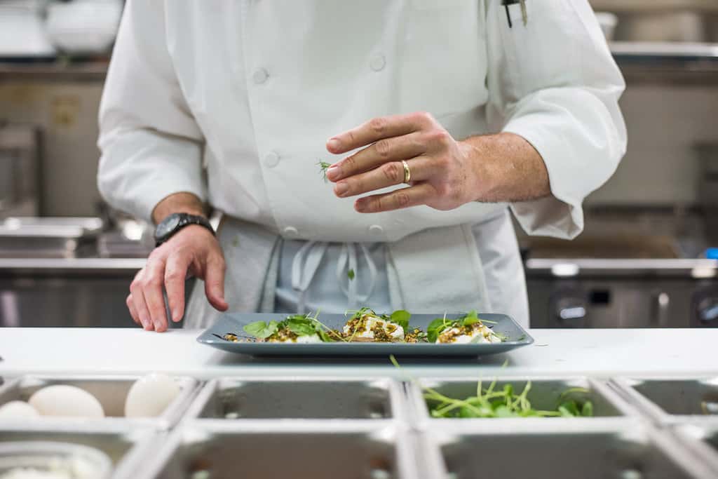 Chef Hands in kitchen