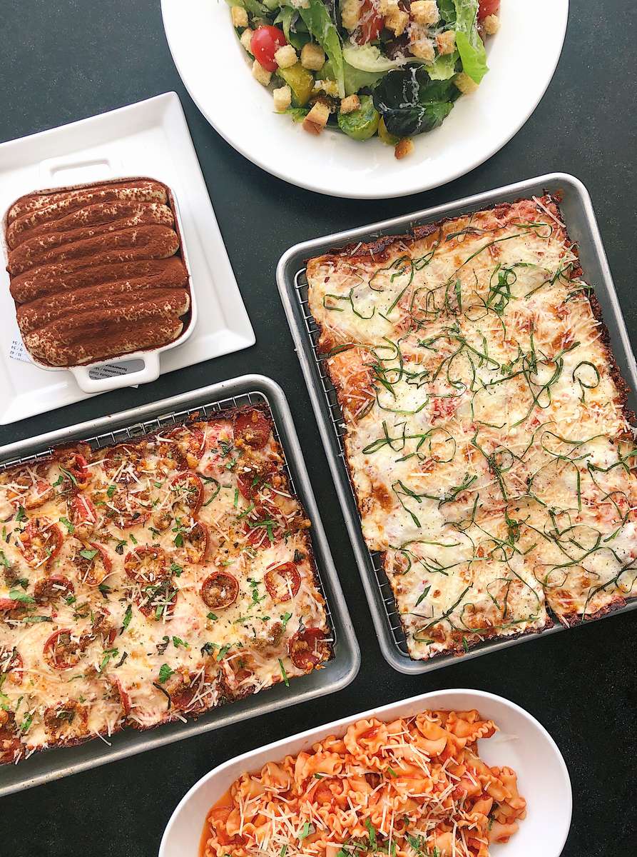 Photo of the Pizza Party to-go items from Prati Italia.