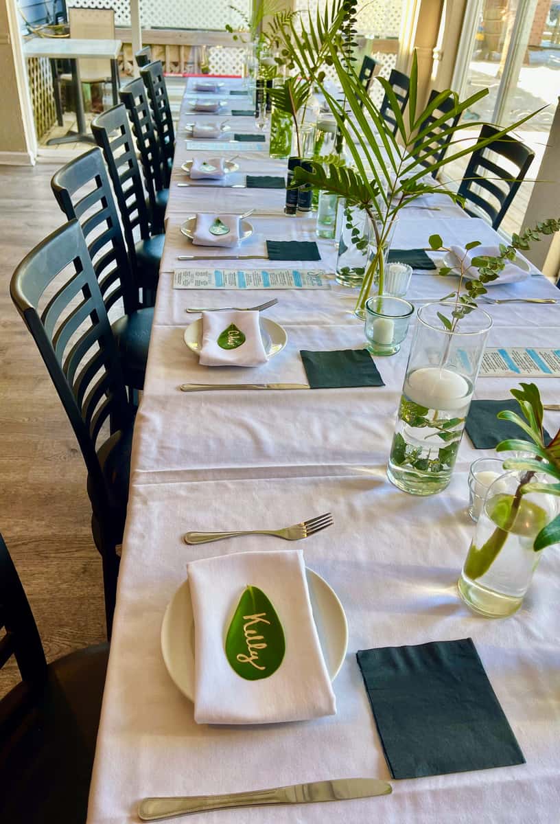 banquet room greenery