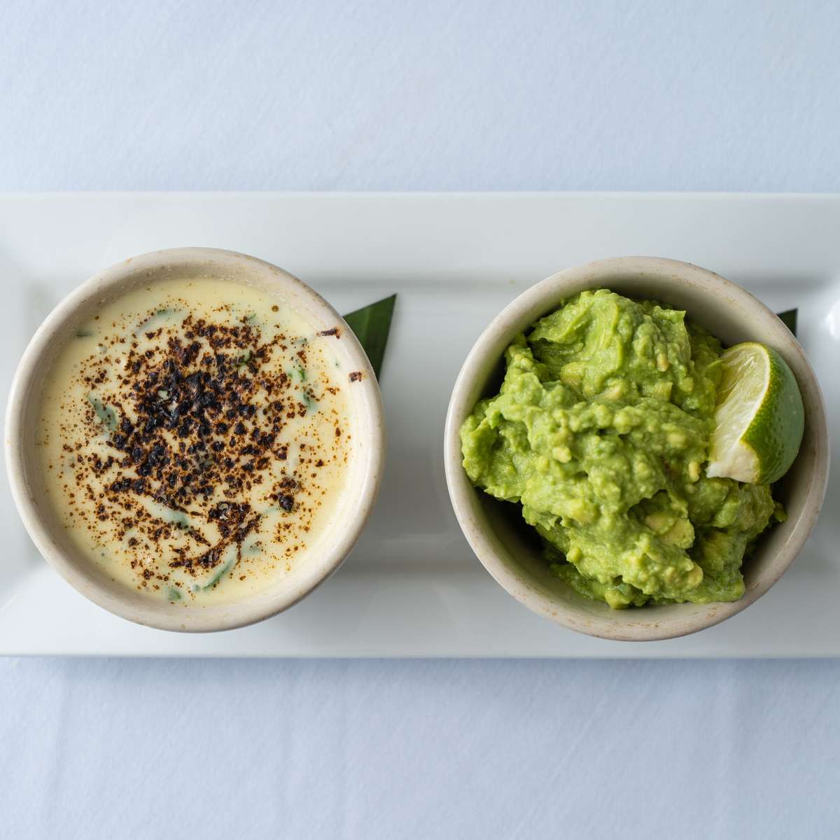 The Duo is an appetizer sampler at Mesero that comes with queso and guacamole.