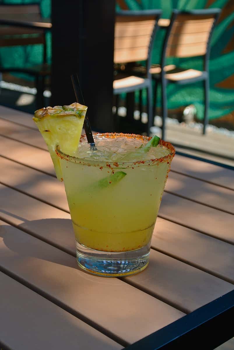 Mesero’s Jalapiña made with Herradura silver, piña fresco, jalapeño, and Cointreau.