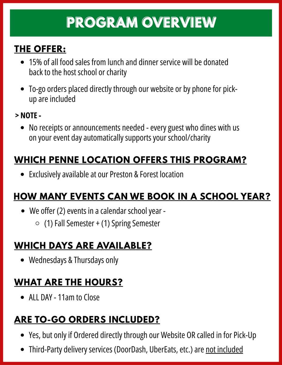 Penne D&D - Program Overview