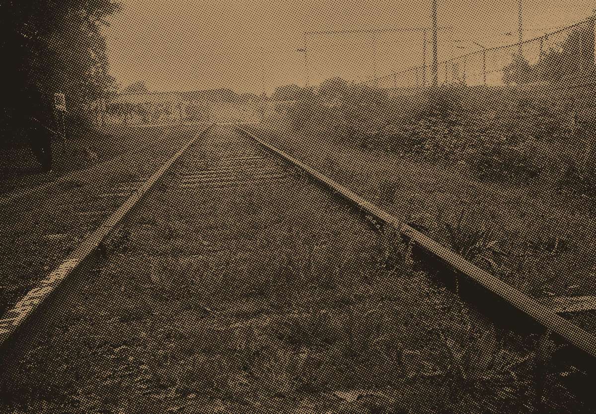 Field and train tracks