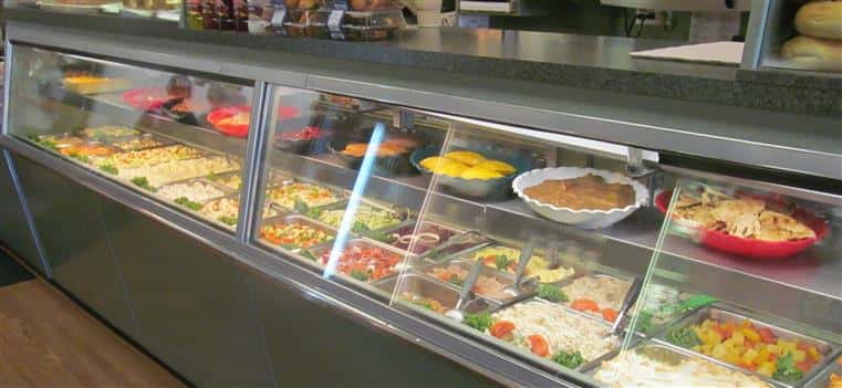 food in a cold case