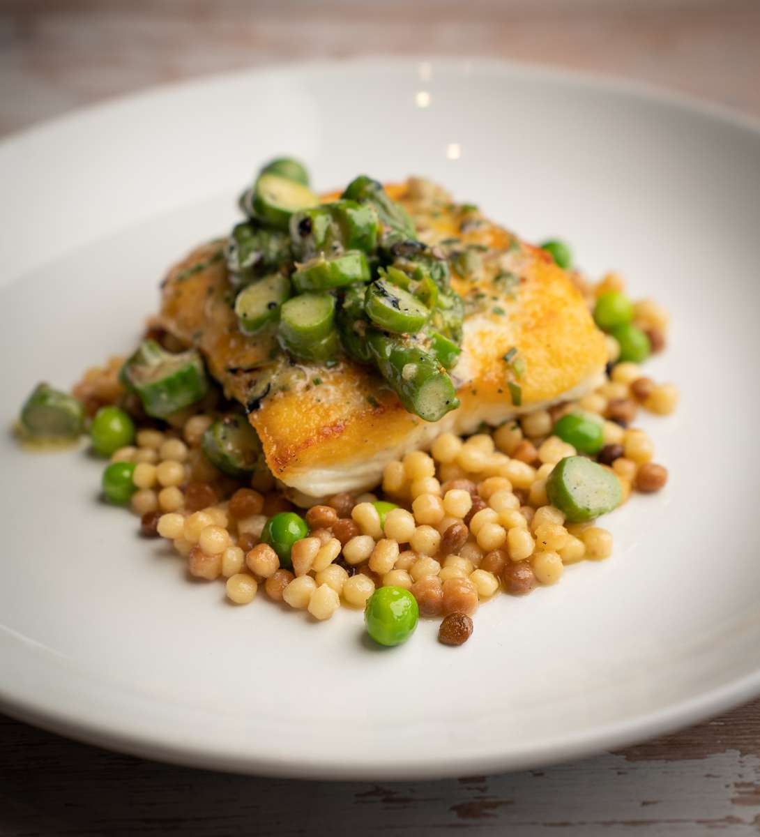 Seasonal Halibut at 360 Bistro