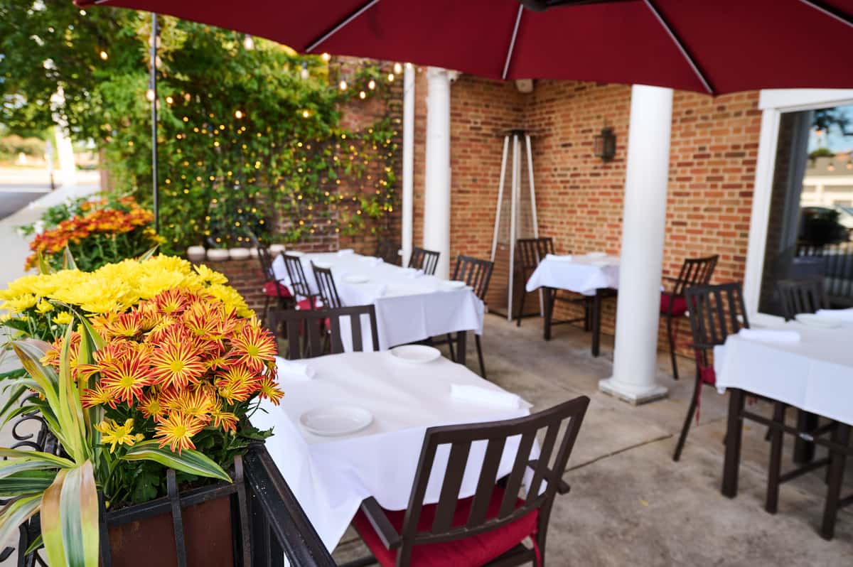 outdoor dining area