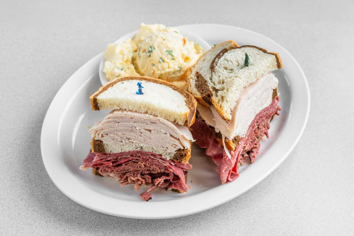 Turkey Corned Beef Pastrami Sandwich