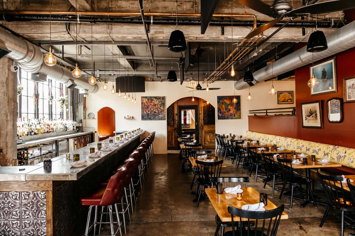 Interior shot of the Split-Rail dining room