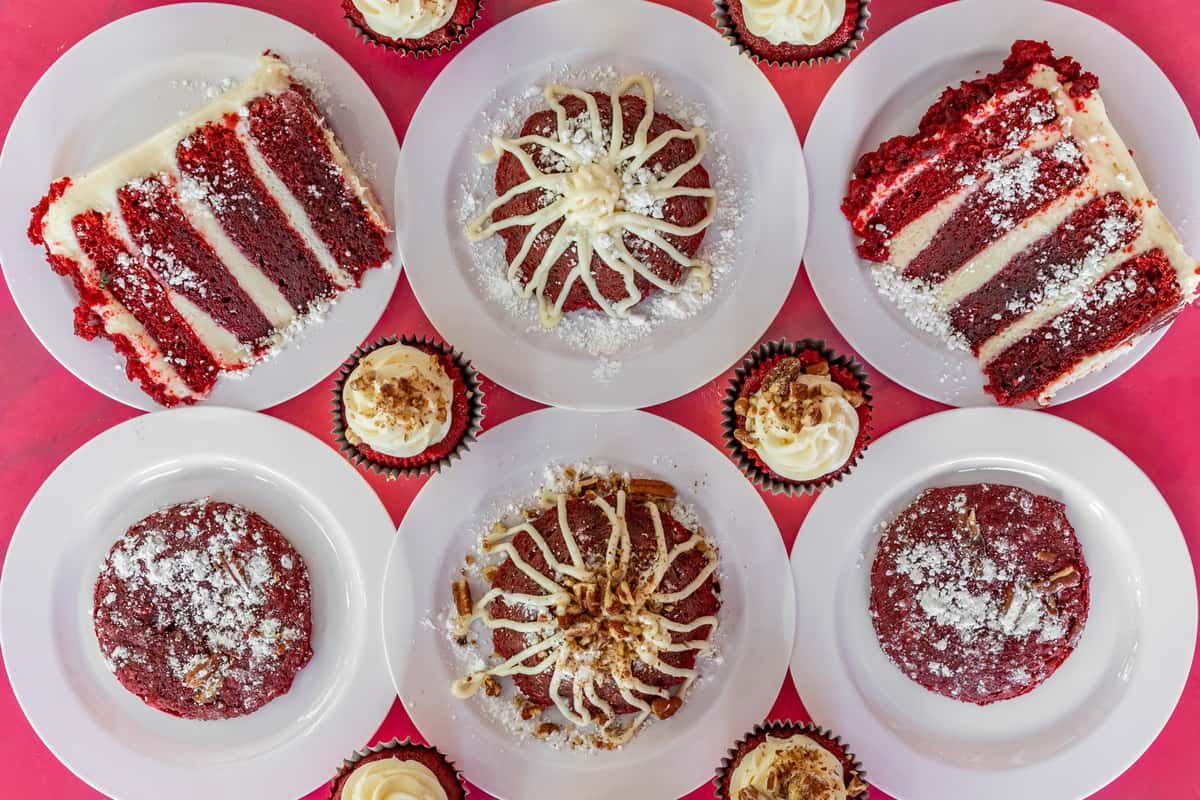Top view shot of pastries