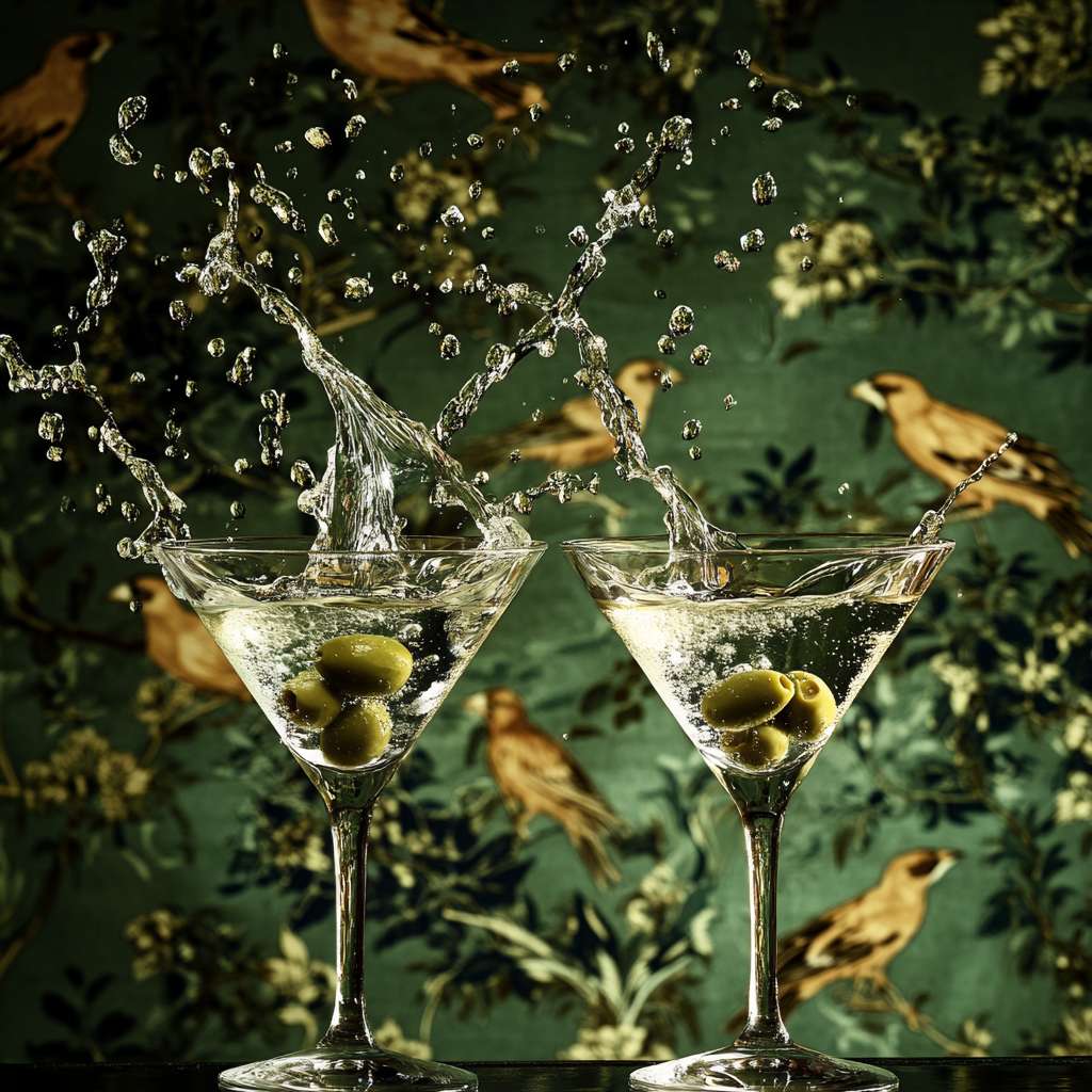birds in glass