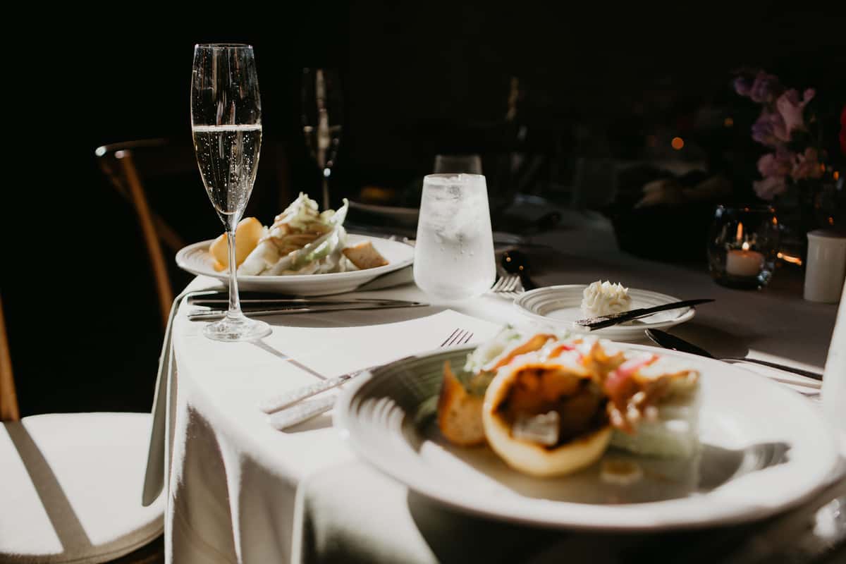 Wedding catering on the table