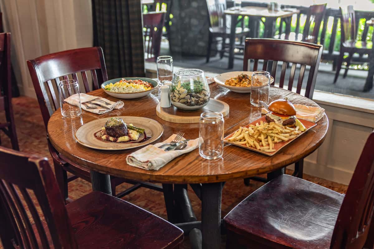 table with food