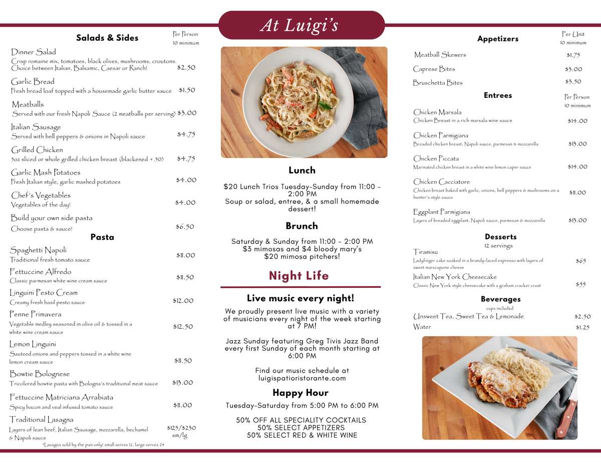 Catering Menu 2026