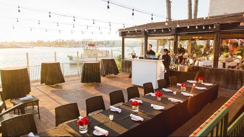Tables and chairs decorated for a special event