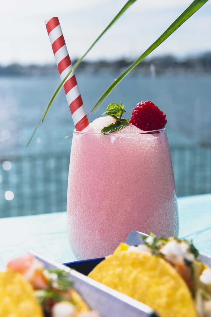 Cocktail and tacos