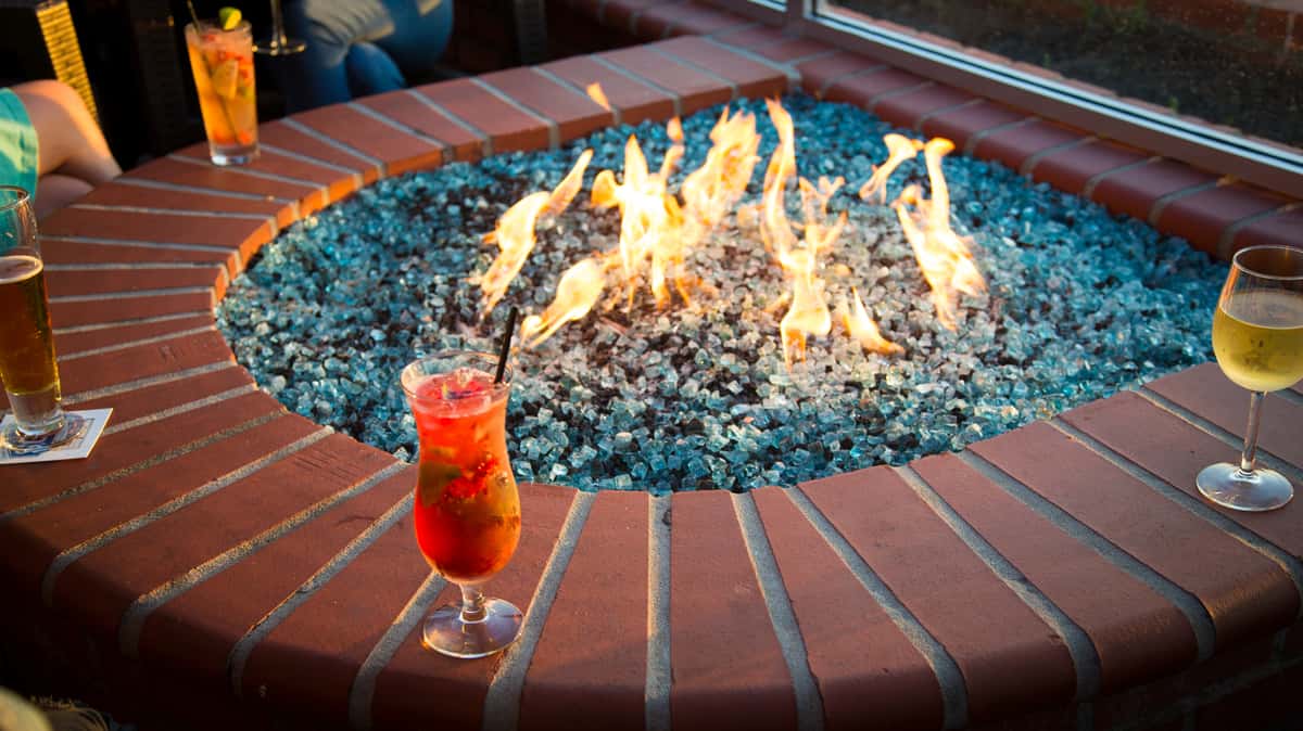 Fire pit closeup