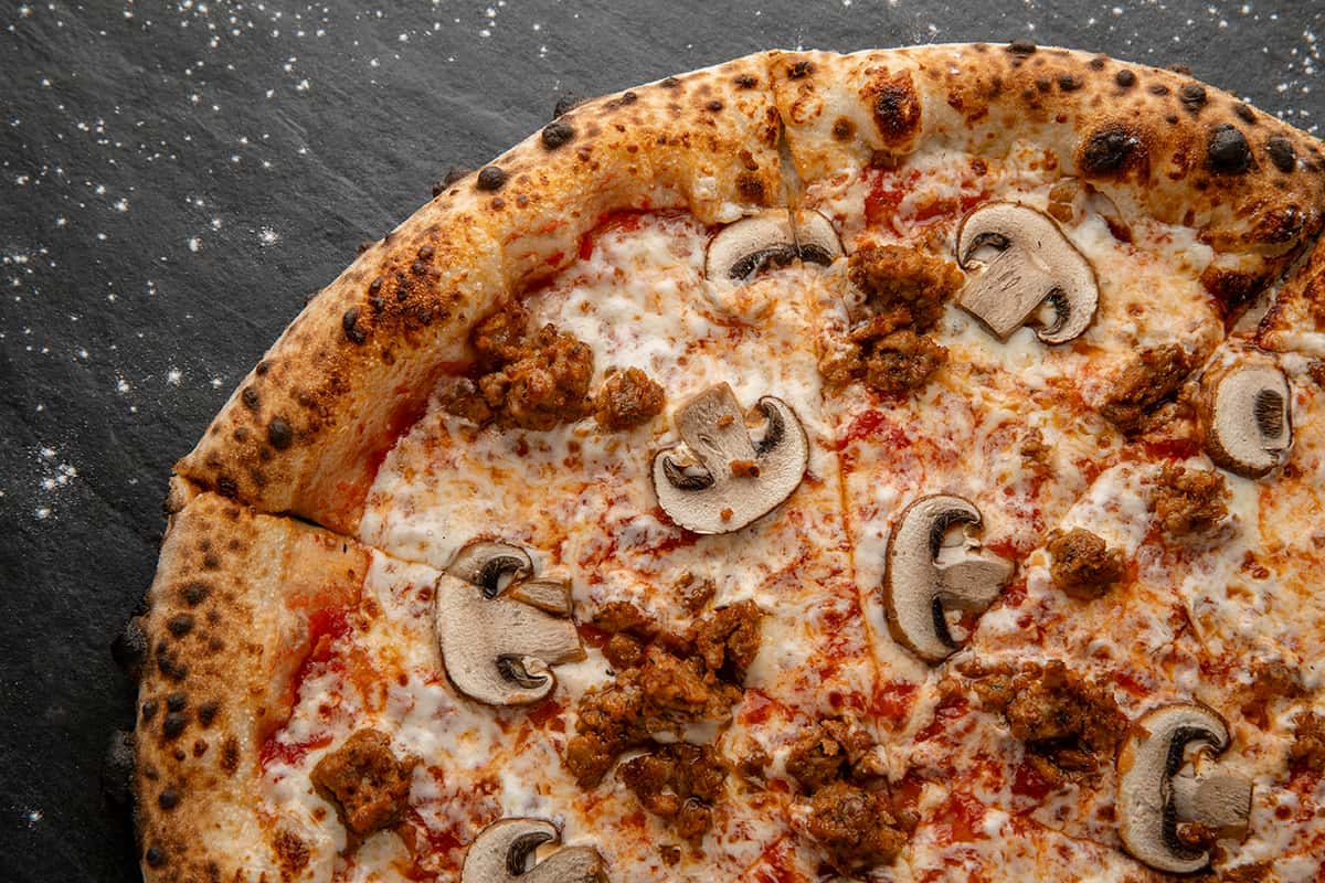 sausage and mushroom