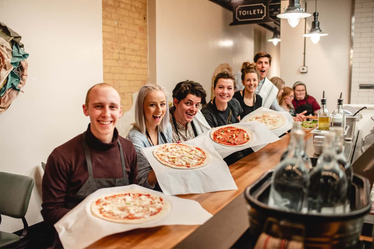 Finished pizza