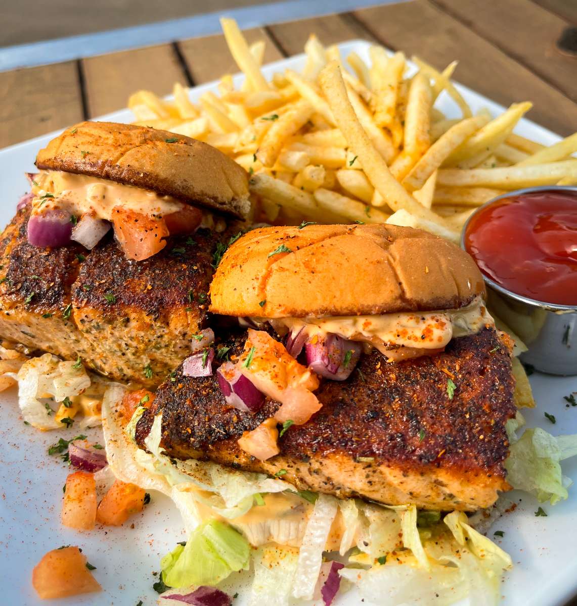 Cajun Salmon Sliders