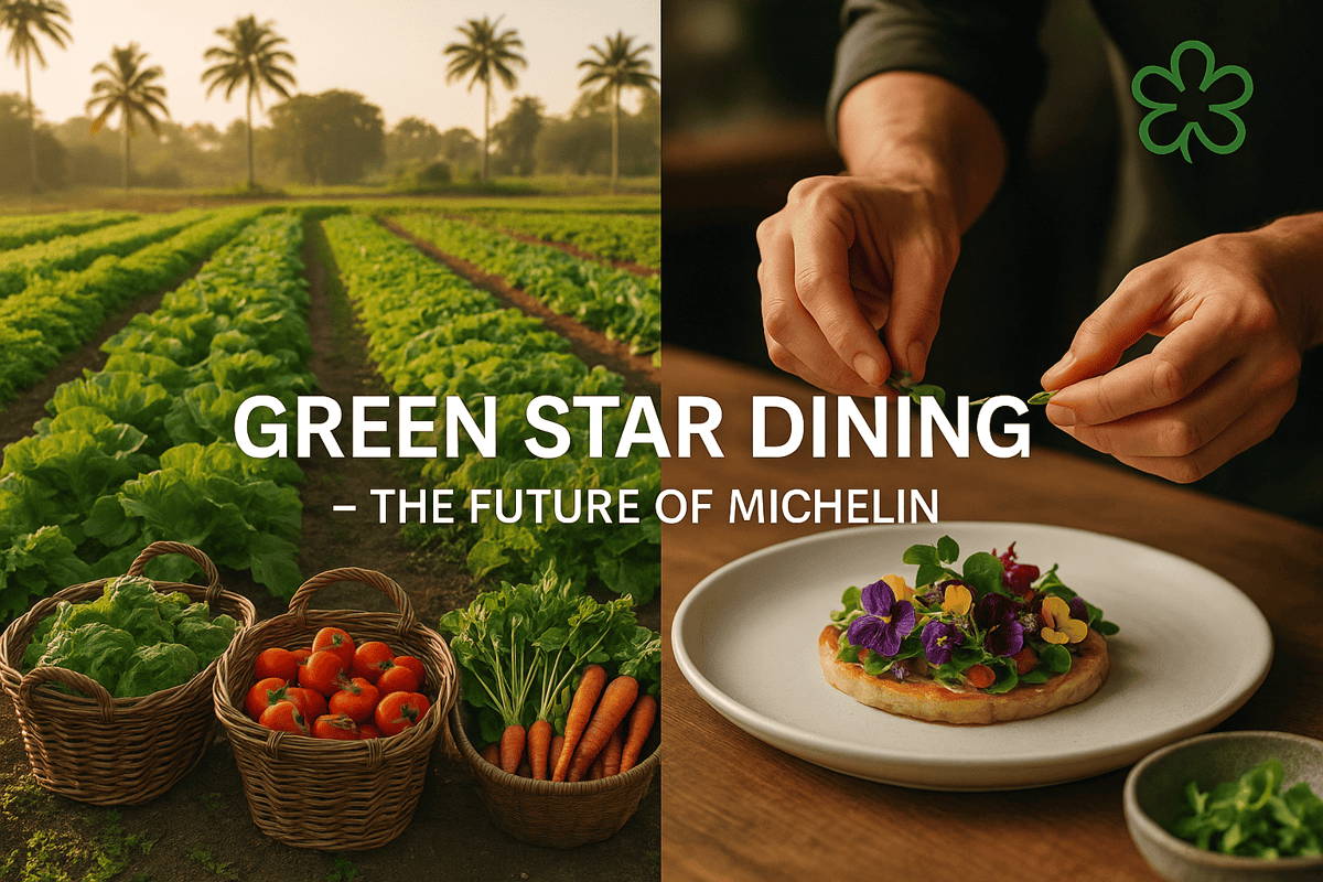 Green Star Michelin dining concept with local farm produce and fine dining plating