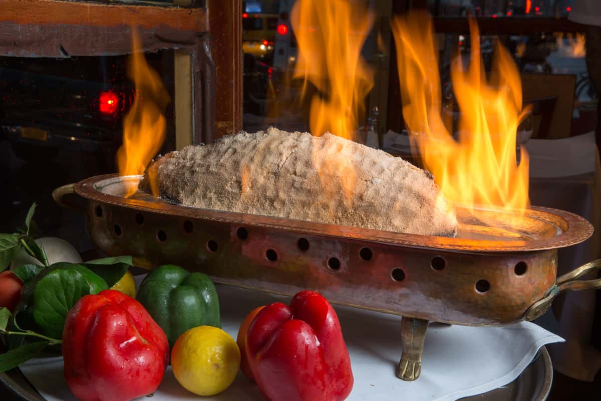 salt baked branzino