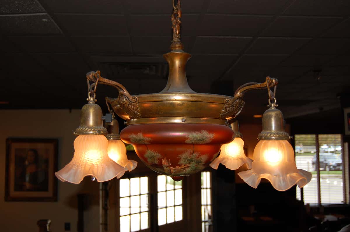 lamp with hanging bulbs