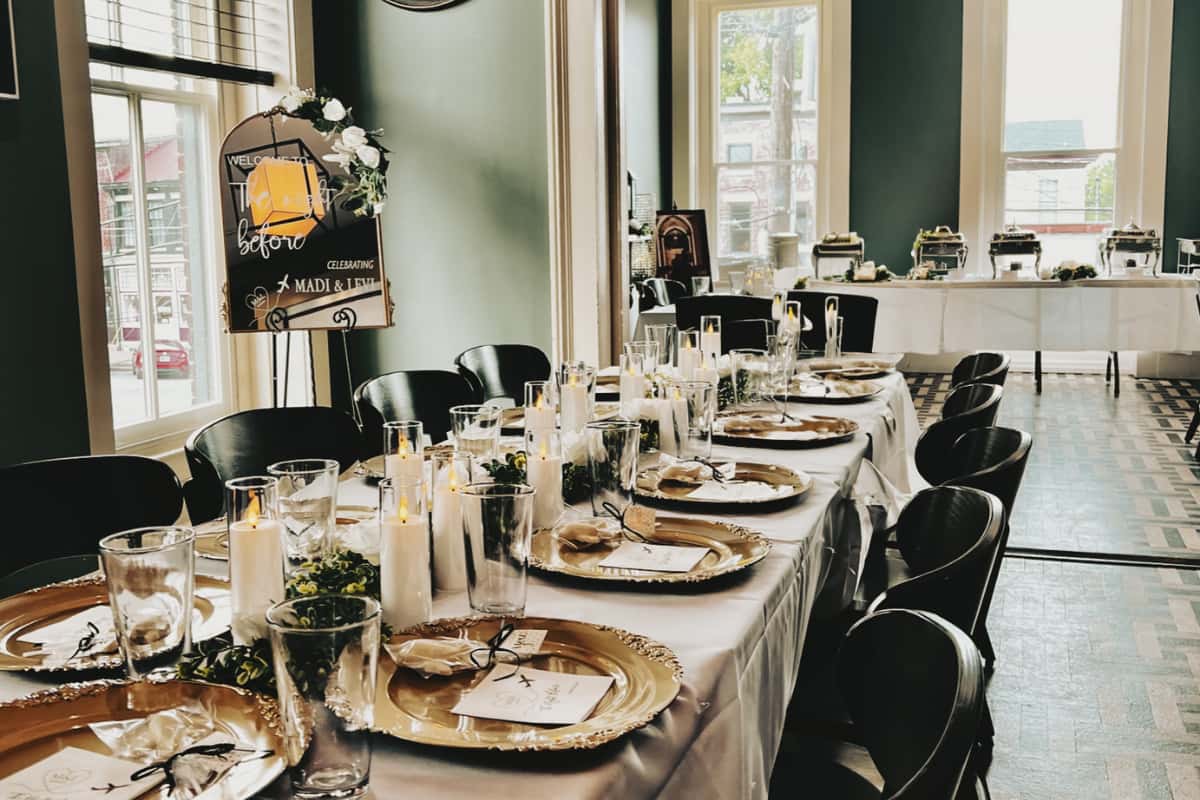 Private event setup at Lou Lou on Market