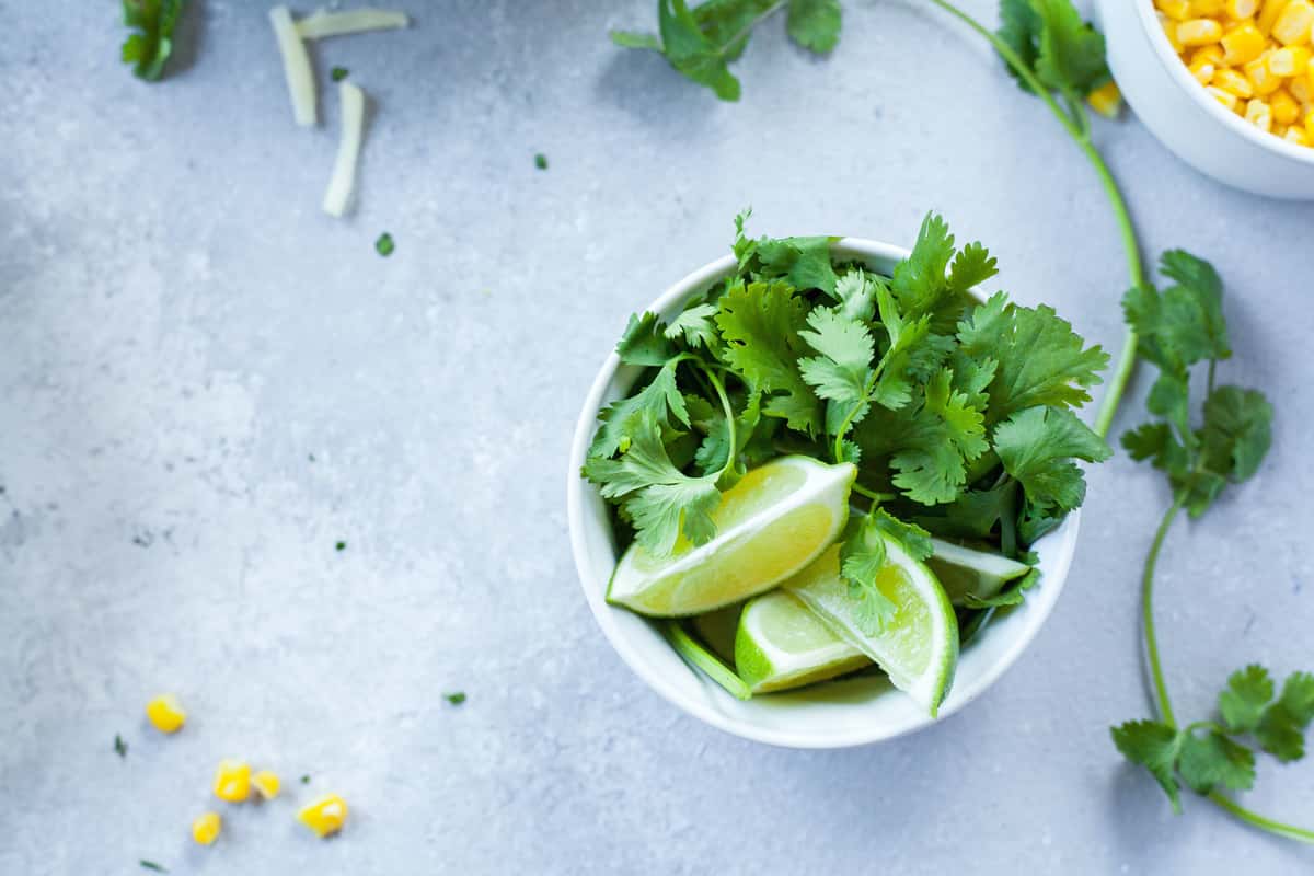 lime and cilantro
