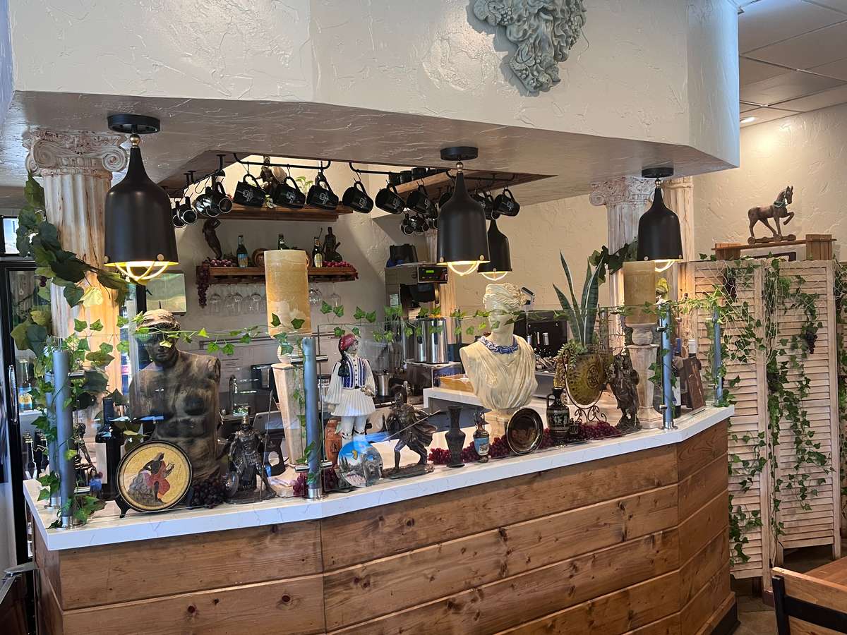 Greek House Cafe Interior Photo