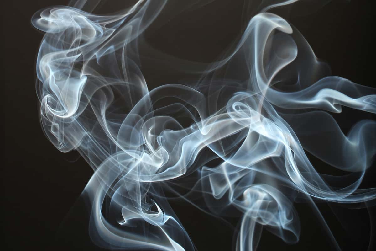 Blue smoke.