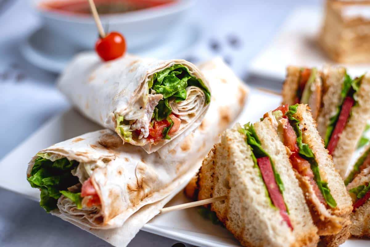 wrap and sandwich