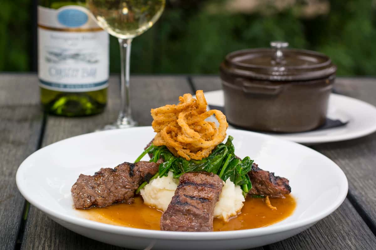 steak and potatoes