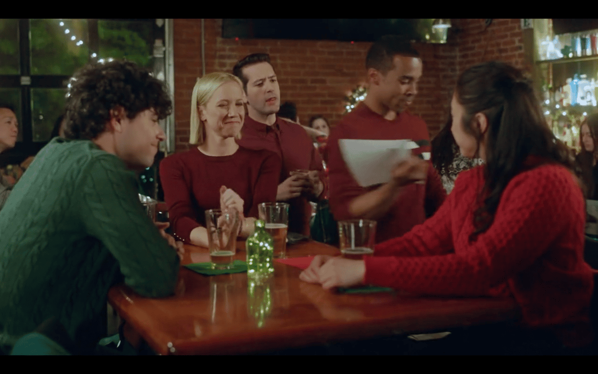 Mystic Christmas Movie bar trivia screen still