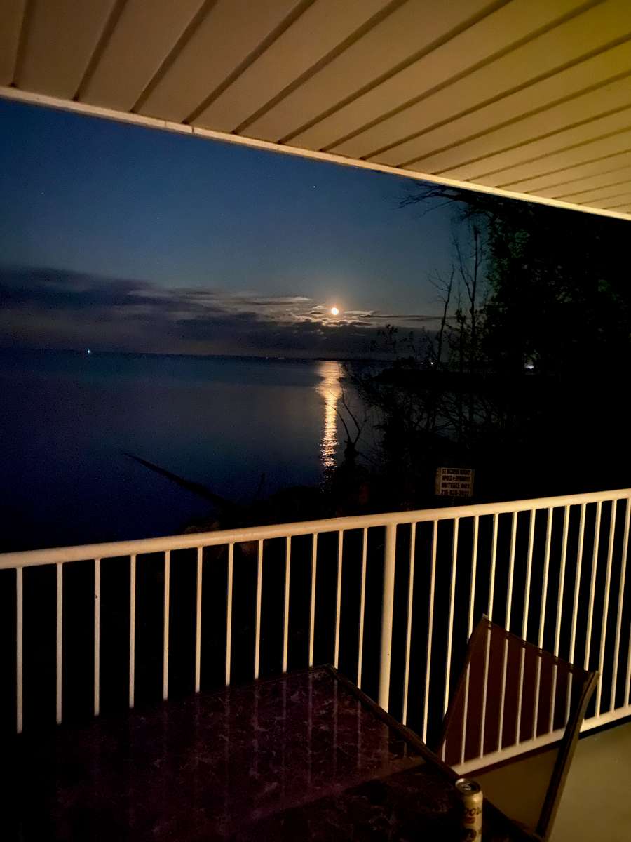 balcony at night